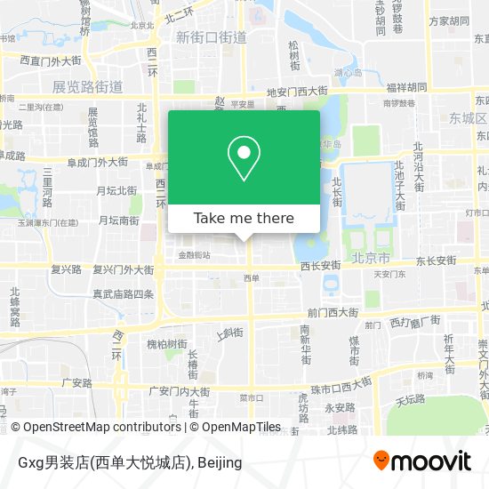 Gxg男装店(西单大悦城店) map