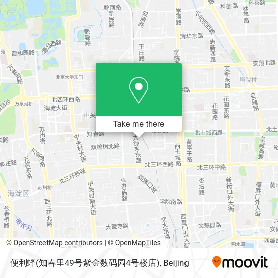 便利蜂(知春里49号紫金数码园4号楼店) map