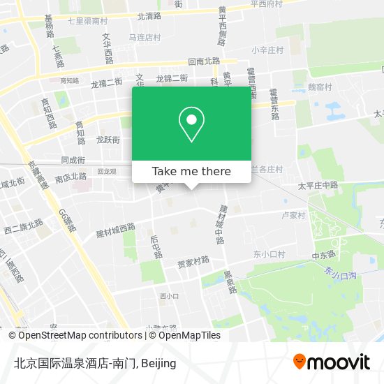 北京国际温泉酒店-南门 map