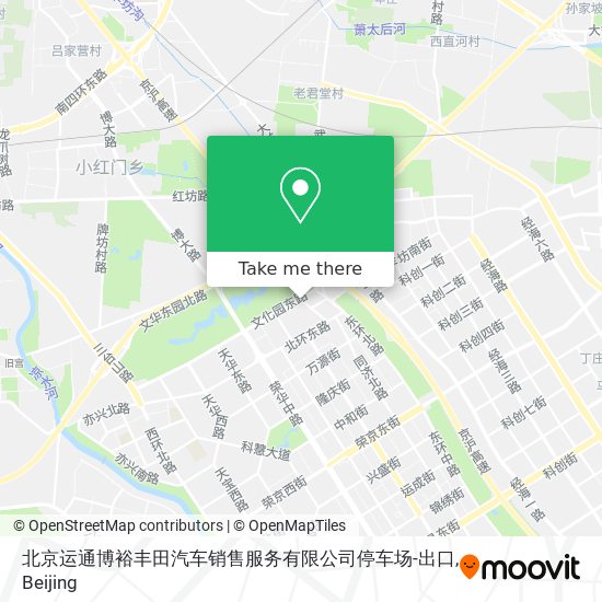 北京运通博裕丰田汽车销售服务有限公司停车场-出口 map