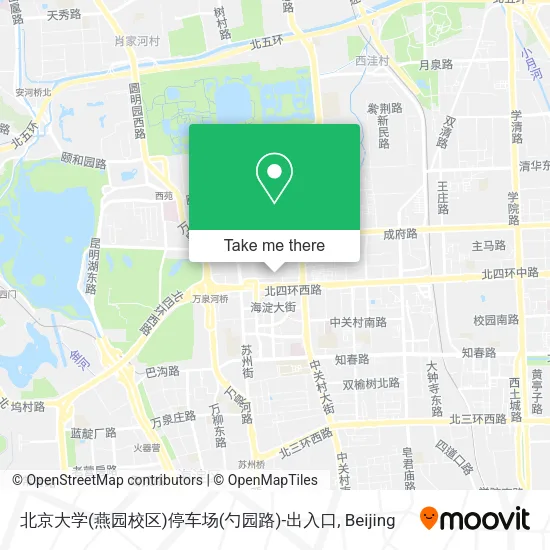 北京大学(燕园校区)停车场(勺园路)-出入口 map