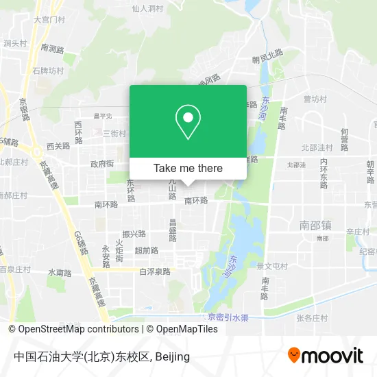 中国石油大学(北京)东校区 map