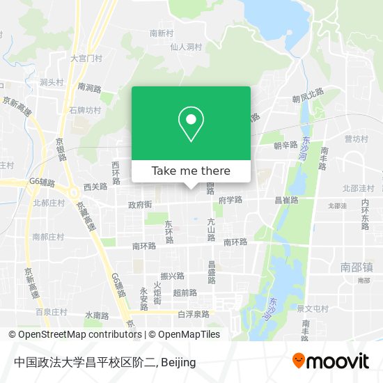 中国政法大学昌平校区阶二 map