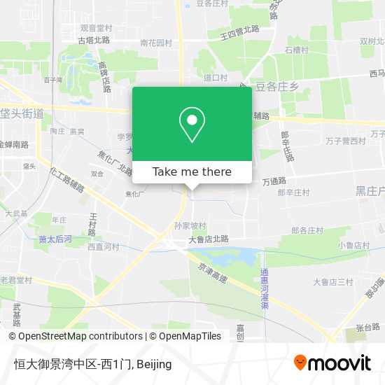 恒大御景湾中区-西1门 map