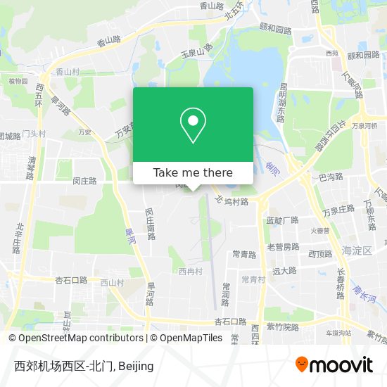 西郊机场西区-北门 map