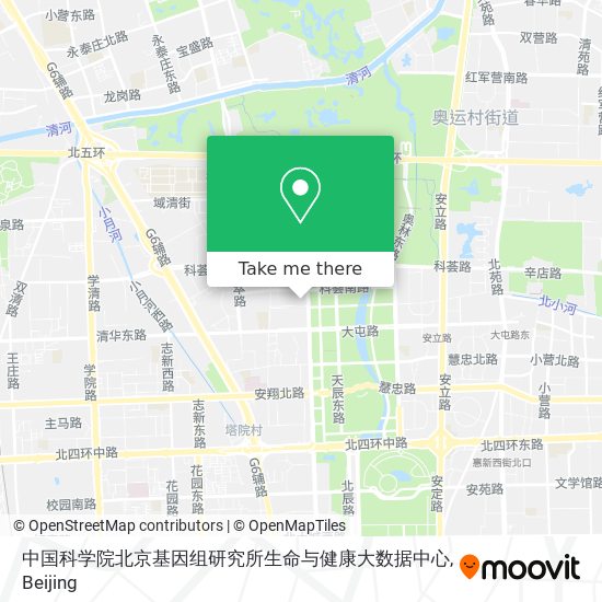 中国科学院北京基因组研究所生命与健康大数据中心 map