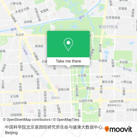 中国科学院北京基因组研究所生命与健康大数据中心 map