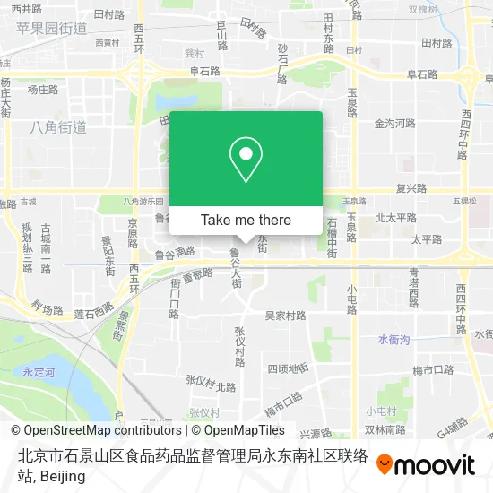 北京市石景山区食品药品监督管理局永东南社区联络站 map