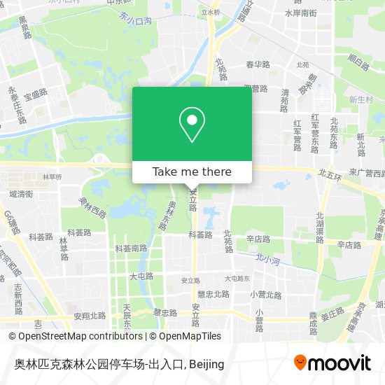 奥林匹克森林公园停车场-出入口 map