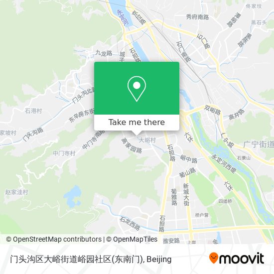 门头沟区大峪街道峪园社区(东南门) map