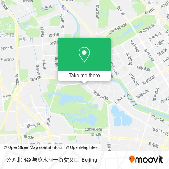 公园北环路与凉水河一街交叉口 map