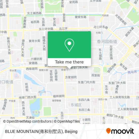 BLUE MOUNTAIN(雍和别墅店) map
