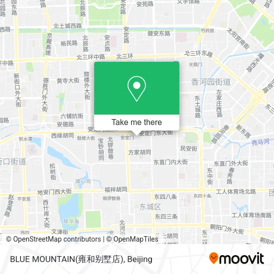 BLUE MOUNTAIN(雍和别墅店) map