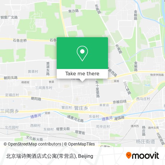 北京瑞诗阁酒店式公寓(常营店) map