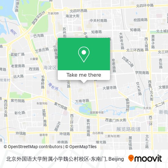 北京外国语大学附属小学魏公村校区-东南门 map