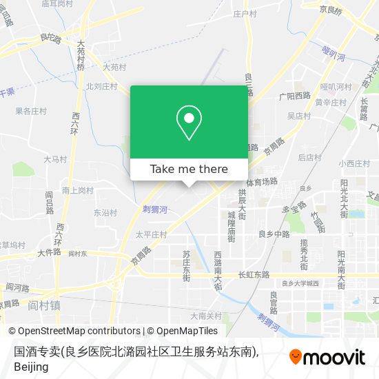国酒专卖(良乡医院北潞园社区卫生服务站东南) map