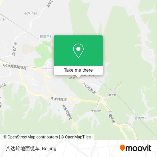 八达岭地面缆车 map