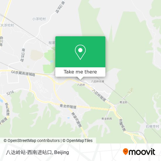 八达岭站-西南进站口 map