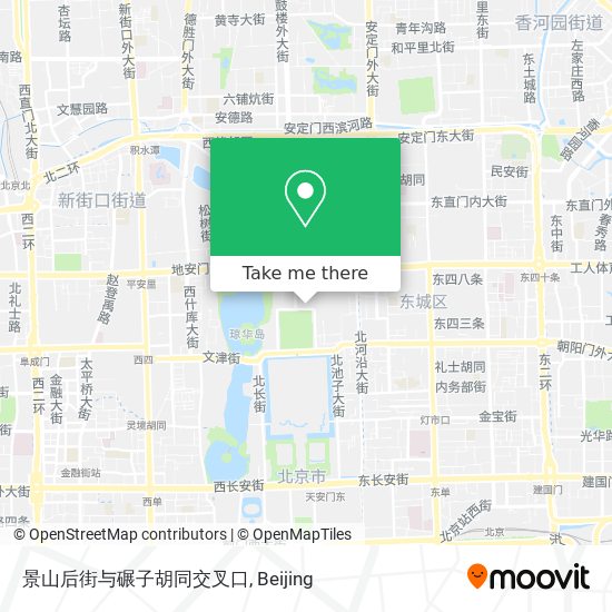 景山后街与碾子胡同交叉口 map
