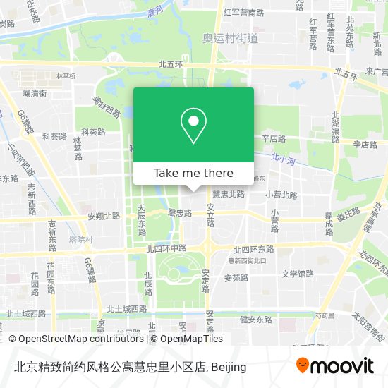 北京精致简约风格公寓慧忠里小区店 map