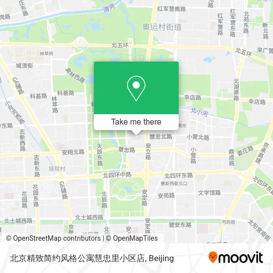 北京精致简约风格公寓慧忠里小区店 map