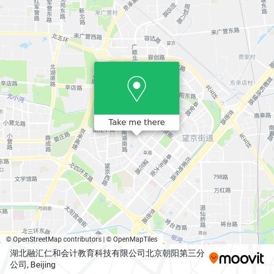 湖北融汇仁和会计教育科技有限公司北京朝阳第三分公司 map