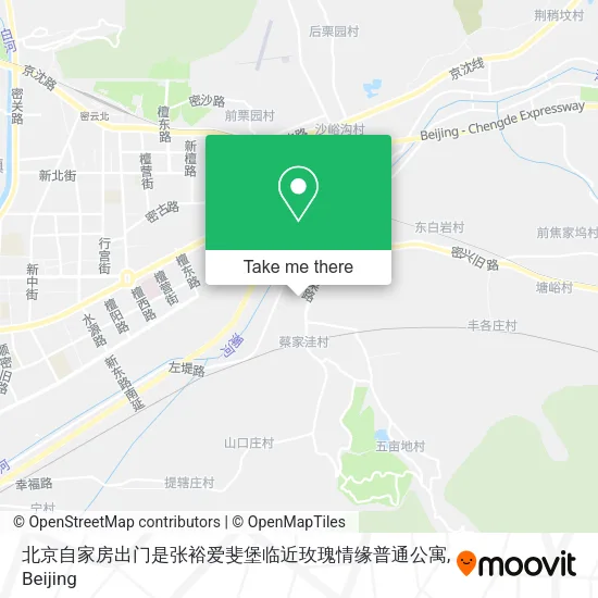 北京自家房出门是张裕爱斐堡临近玫瑰情缘普通公寓 map