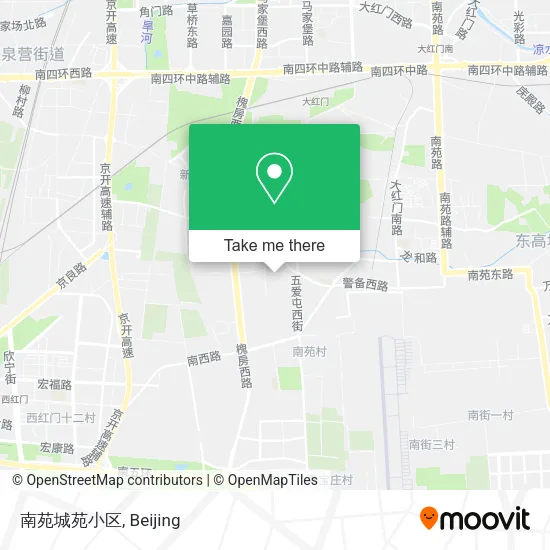 南苑城苑小区 map