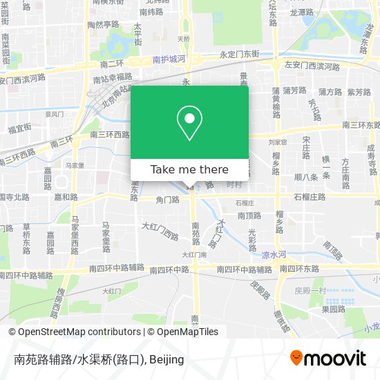 南苑路辅路/水渠桥(路口) map