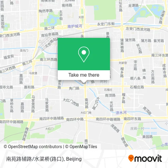 南苑路辅路/水渠桥(路口) map