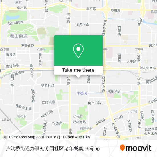 卢沟桥街道办事处芳园社区老年餐桌 map
