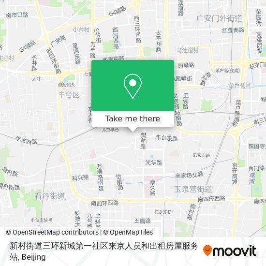 新村街道三环新城第一社区来京人员和出租房屋服务站 map