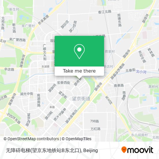 无障碍电梯(望京东地铁站B东北口) map