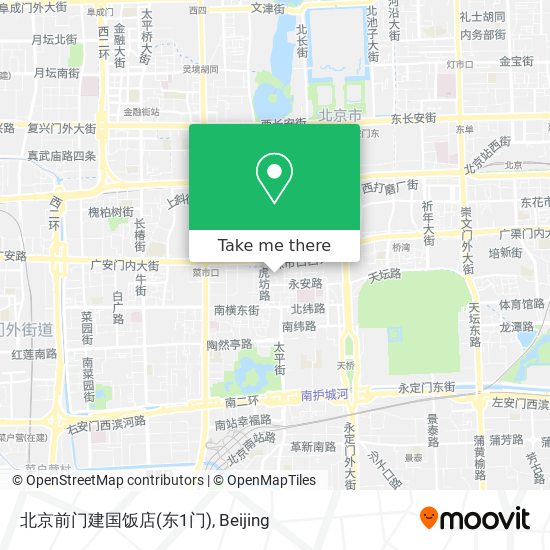 北京前门建国饭店(东1门) map