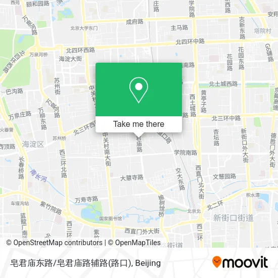 皂君庙东路/皂君庙路辅路(路口) map