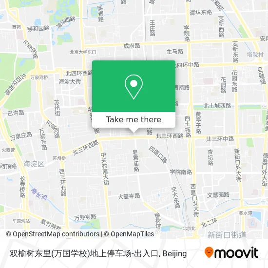 双榆树东里(万国学校)地上停车场-出入口 map