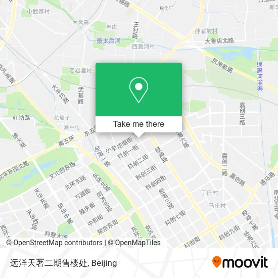 远洋天著二期售楼处 map