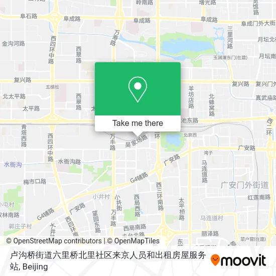卢沟桥街道六里桥北里社区来京人员和出租房屋服务站 map