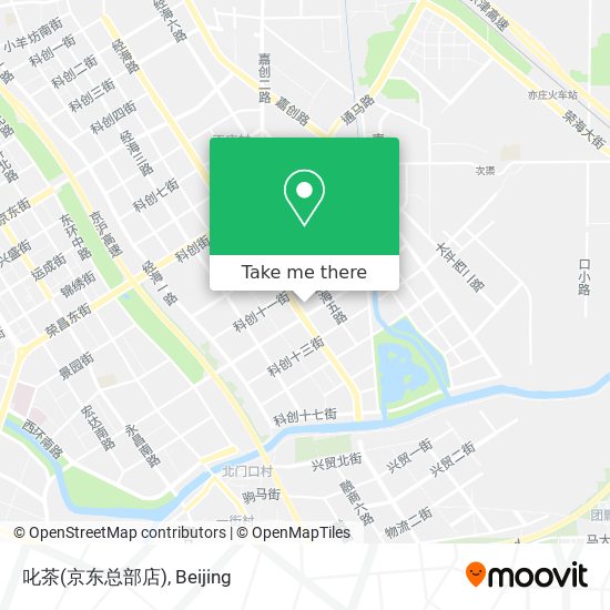 叱茶(京东总部店) map