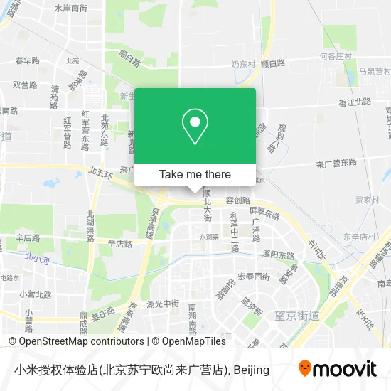小米授权体验店(北京苏宁欧尚来广营店) map