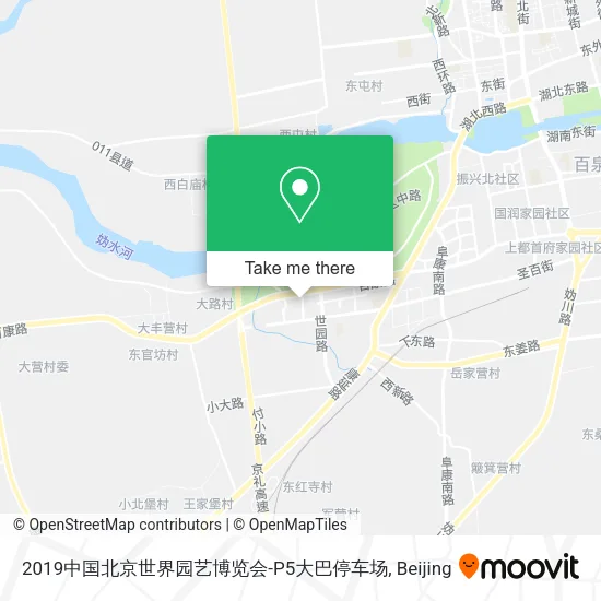 2019中国北京世界园艺博览会-P5大巴停车场 map