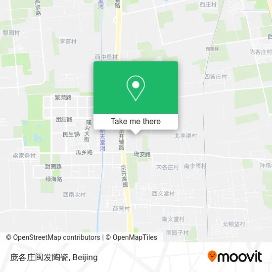 庞各庄闽发陶瓷 map