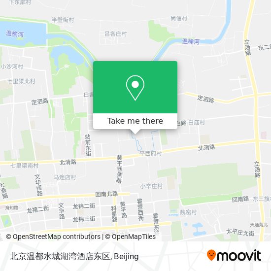 北京温都水城湖湾酒店东区 map
