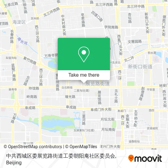 中共西城区委展览路街道工委朝阳庵社区委员会 map