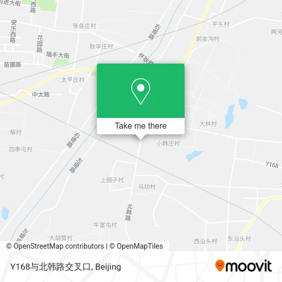 Y168与北韩路交叉口 map