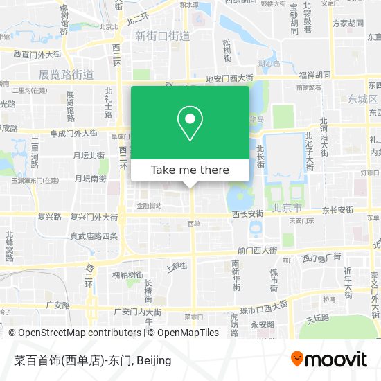 菜百首饰(西单店)-东门 map