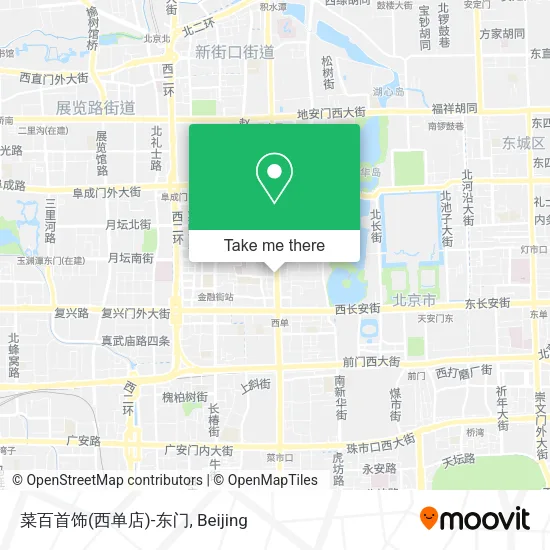 菜百首饰(西单店)-东门 map