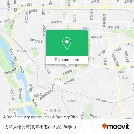 万科风馆公寓(北京小屯西路店) map