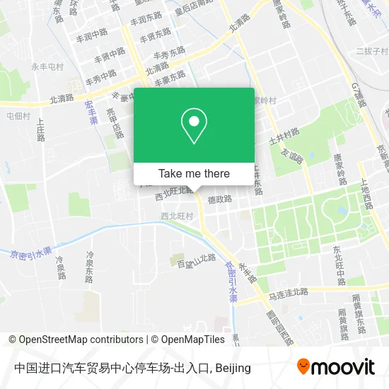 中国进口汽车贸易中心停车场-出入口 map