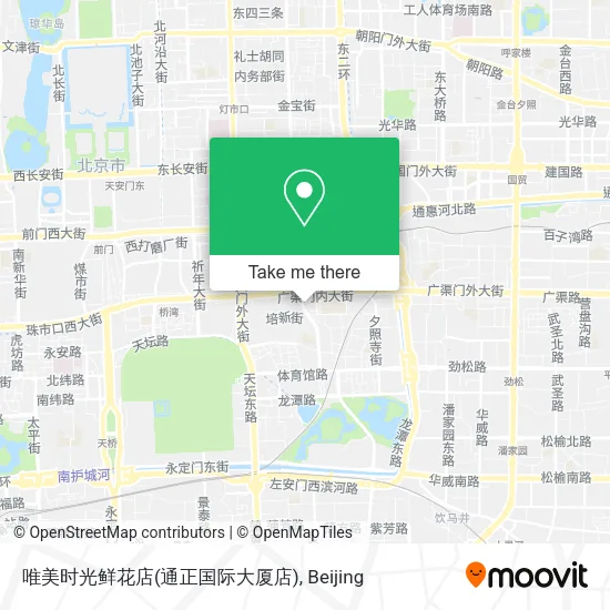 唯美时光鲜花店(通正国际大厦店) map